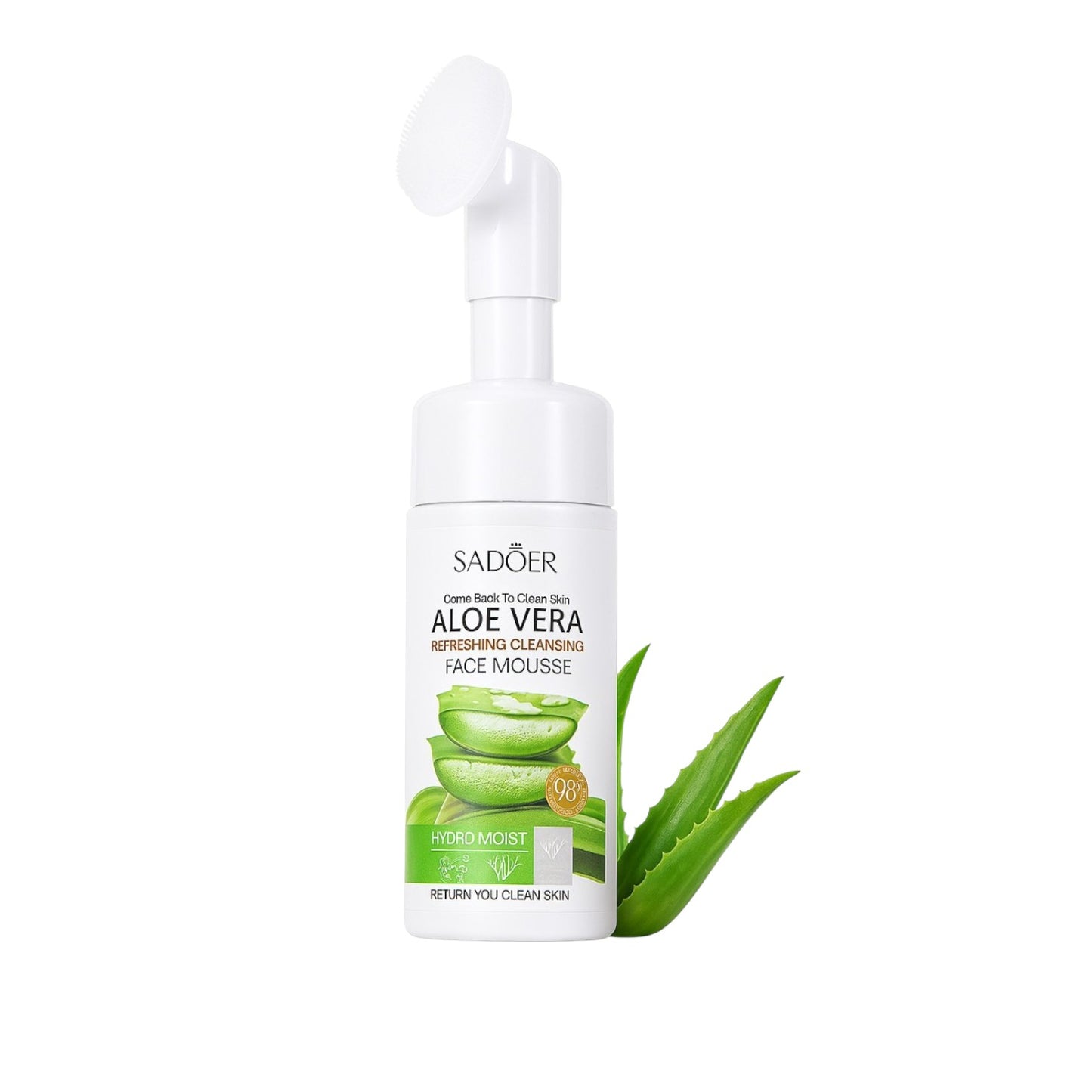 Mousse Nettoyante à l’Aloe Vera avec Brosse Intégrée – SADOER (120 ml)