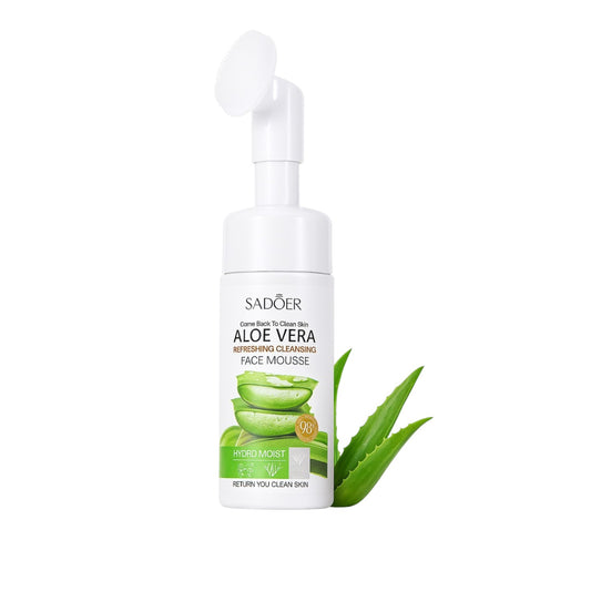 Mousse Nettoyante à l’Aloe Vera avec Brosse Intégrée – SADOER (120 ml)