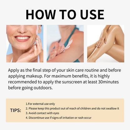 🖤 Crème Solaire au Riz Noir SPF50+ PA++++ – Protection Naturelle & Hydratation 🌞 (50g)