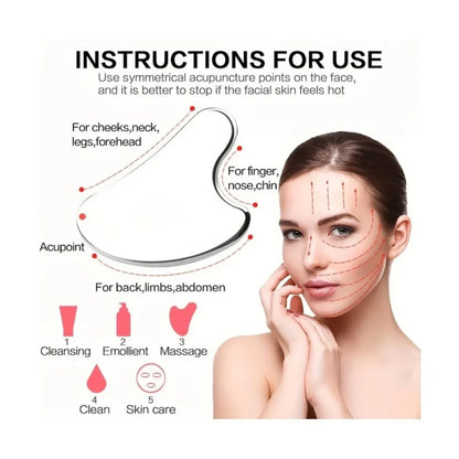 ❄️ Kit Gua Sha & Glace Visage  Décongestionne, Rafraîchit & Lifte 🍃