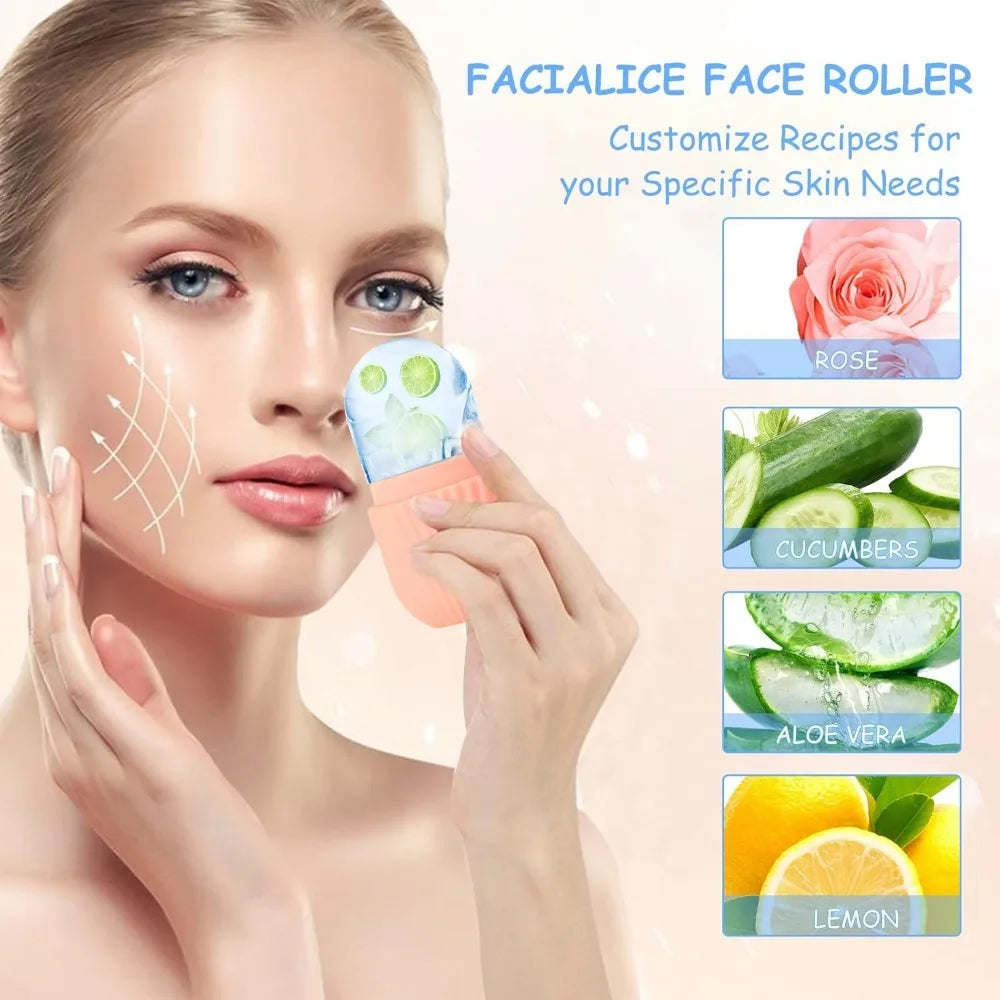 ❄️ Kit Gua Sha & Glace Visage  Décongestionne, Rafraîchit & Lifte 🍃
