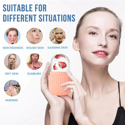 ❄️ Kit Gua Sha & Glace Visage  Décongestionne, Rafraîchit & Lifte 🍃
