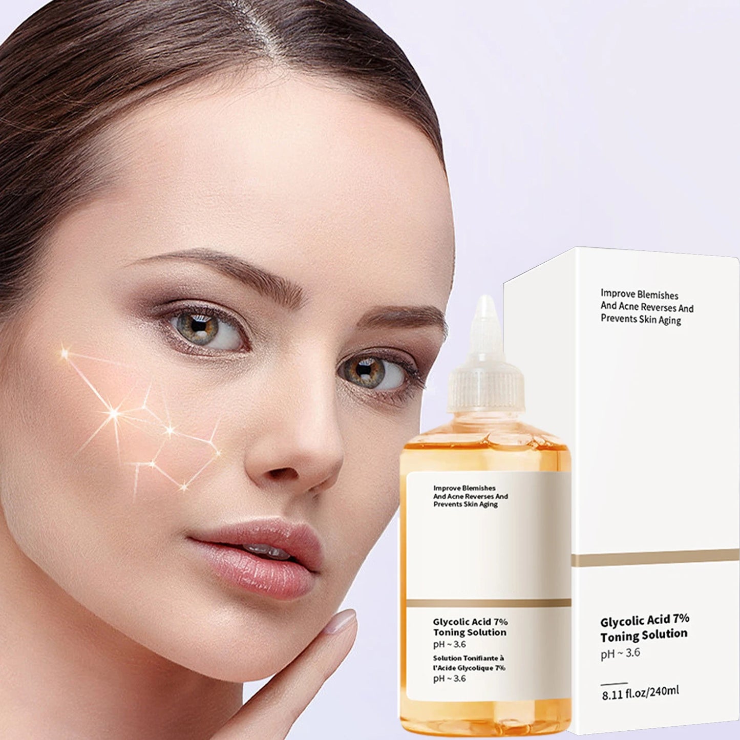 ✨  Lotion Tonique Éclat – Acide de fruits Glycolique 7% (240ml)